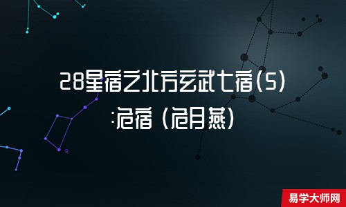 28星宿之北方玄武七宿(5):危宿 (危月燕)