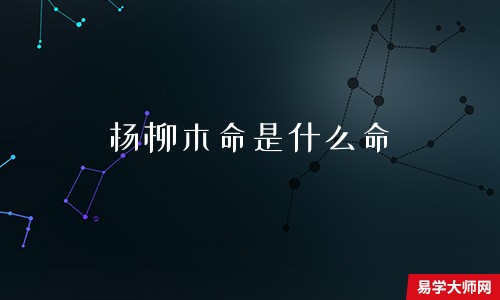 杨柳木命是什么命