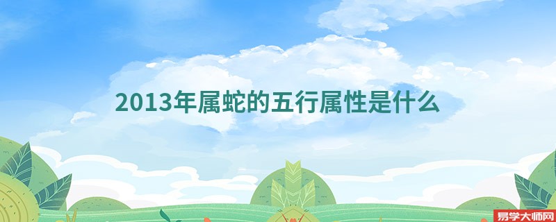 2013年属蛇的五行属性是什么