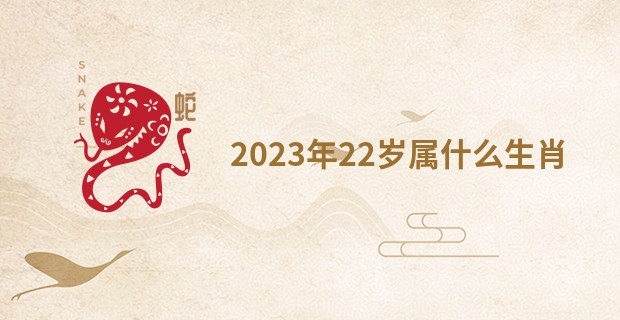 2023年22岁属什么生肖