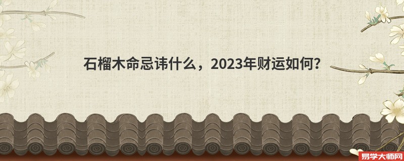 石榴木命忌讳什么，2023年财运如何？