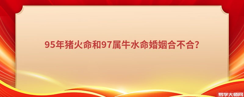 95年猪火命和97属牛水命婚姻合不合？