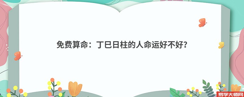 免费算命：丁巳日柱的人命运好不好？