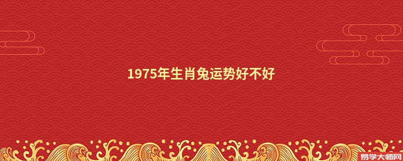 1975年生肖兔运势好不好