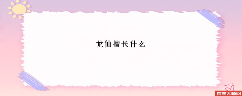 <b>龙仙擅长什么</b>